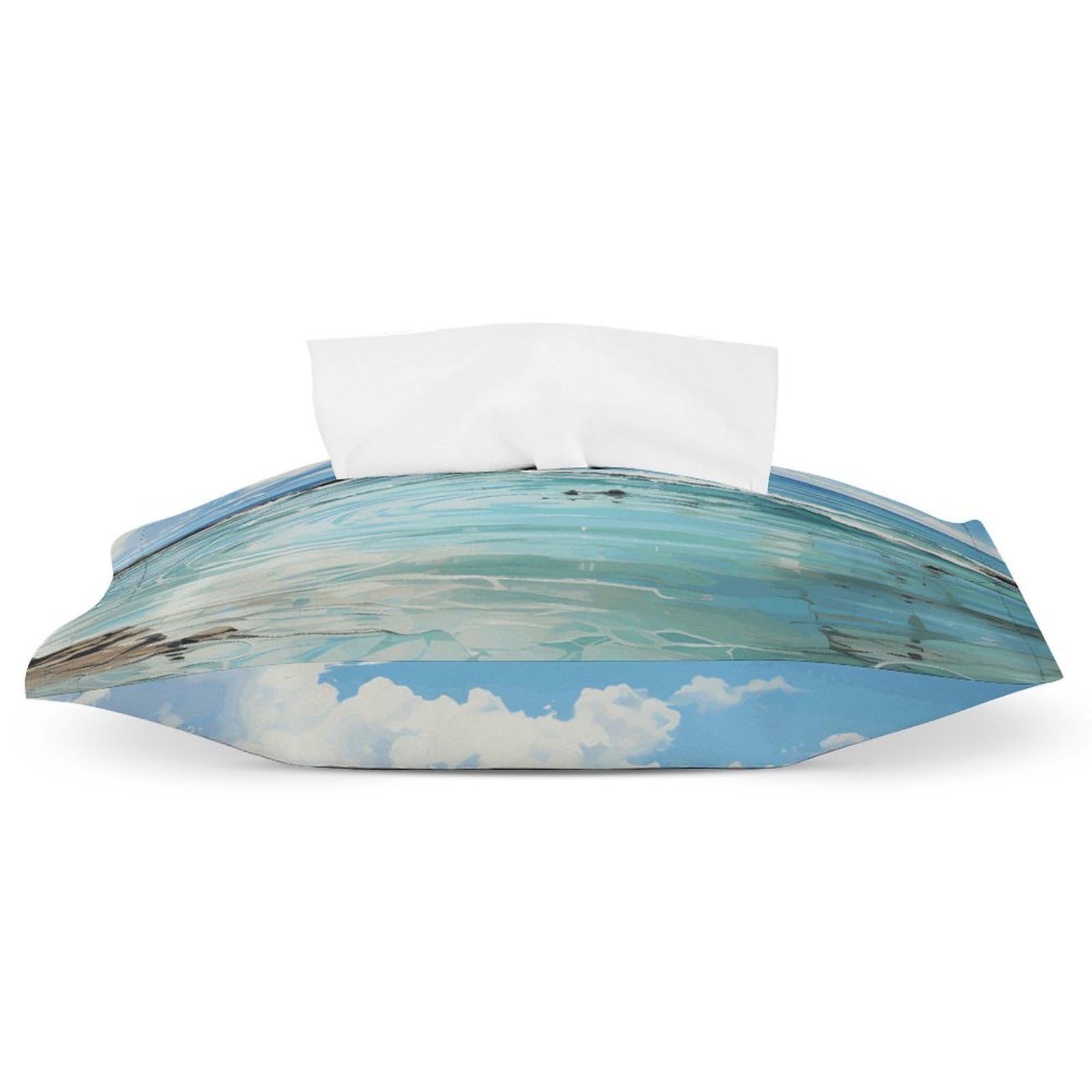 Étui boîte à mouchoirs imprimé tranquille cuir PU durable