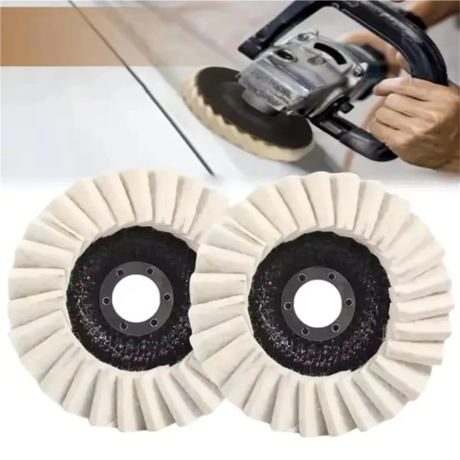 8 Stück Wollfilz-Lamellenpolierscheibe 125 mm 115
