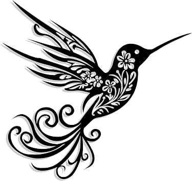 Pduoduo Metal Hummingbird Wall Art Decor,Garden Bird Wall Ornament Hanging Sculpture for Living Room Balcony Fence Yard Porch Patio