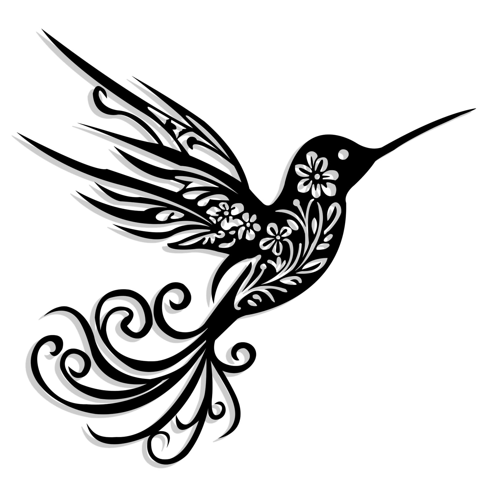 Pduoduo Metal Hummingbird Wall Art Decor,Garden Bird Wall Ornament Hanging Sculpture for Living Room Balcony Fence Yard Porch Patio