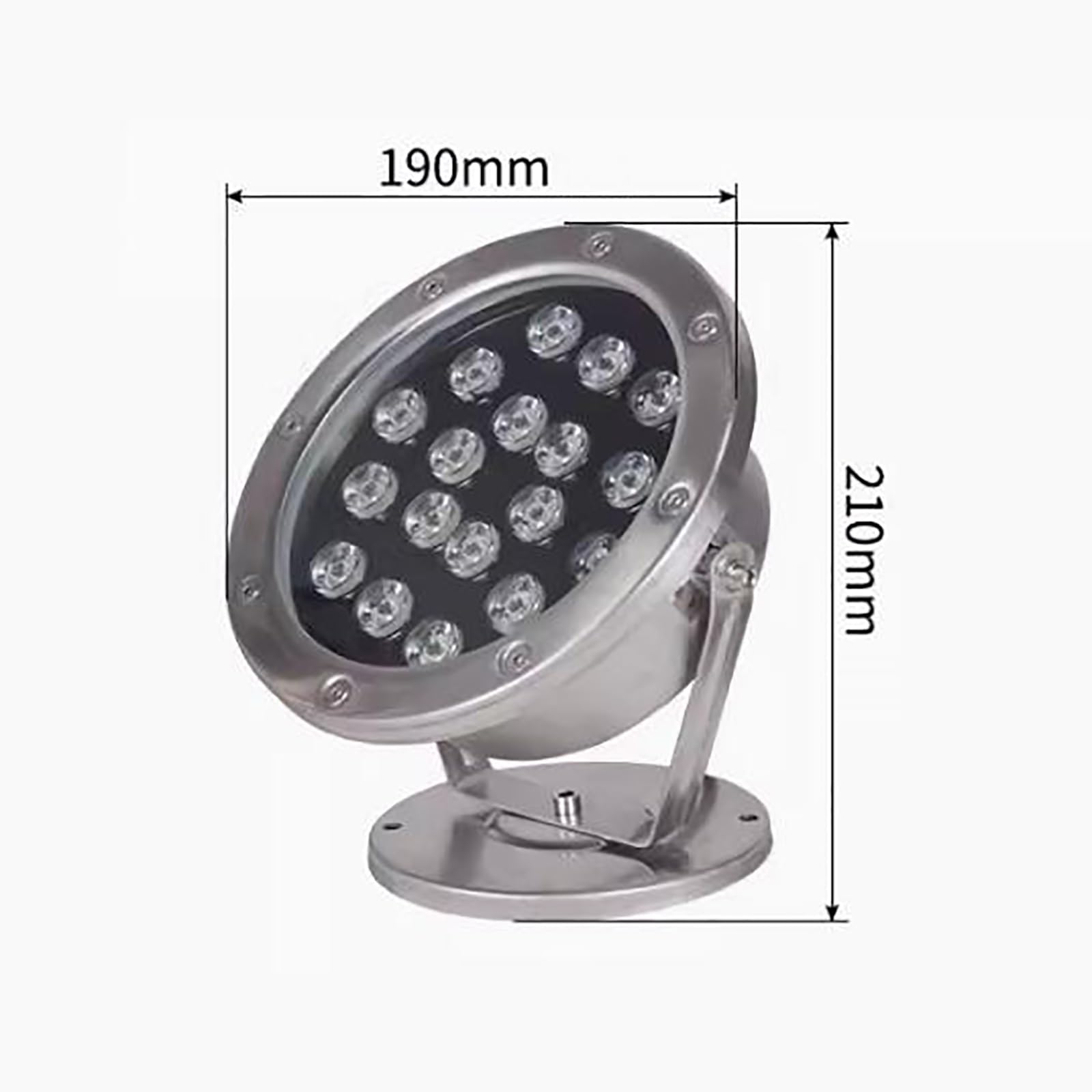 LlpsmengAE Fontana LED sommergibile - Luci paesaggistiche subacquee, Luce for stagno impermeabile IP68, Illuminazione 12V for piscina(Red,18W)