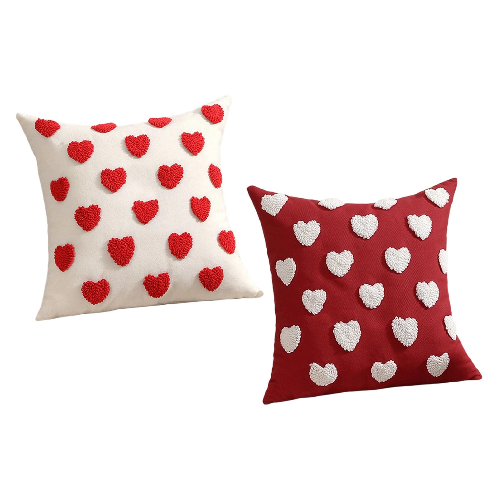 Housse de coussin Saint-Valentin 45 x 45 cm pour décorer le canapé du salon