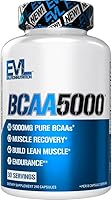 Vista 1 de BCAAs Amino Acids Supplement for Men - EVL 2:1:1 5g BCAA Capsules for Post Workout Recovery and Lean Muscle Builder for Men - BCAA5000 Branched
