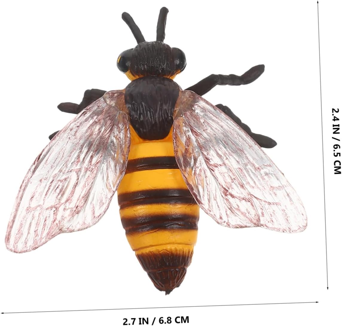 Vaguelly 2pcs Realistic Bee Figurine Insect Models Educational Animal for Nature Observation Biodiversity Learning Portable Garden Decor - Image 2