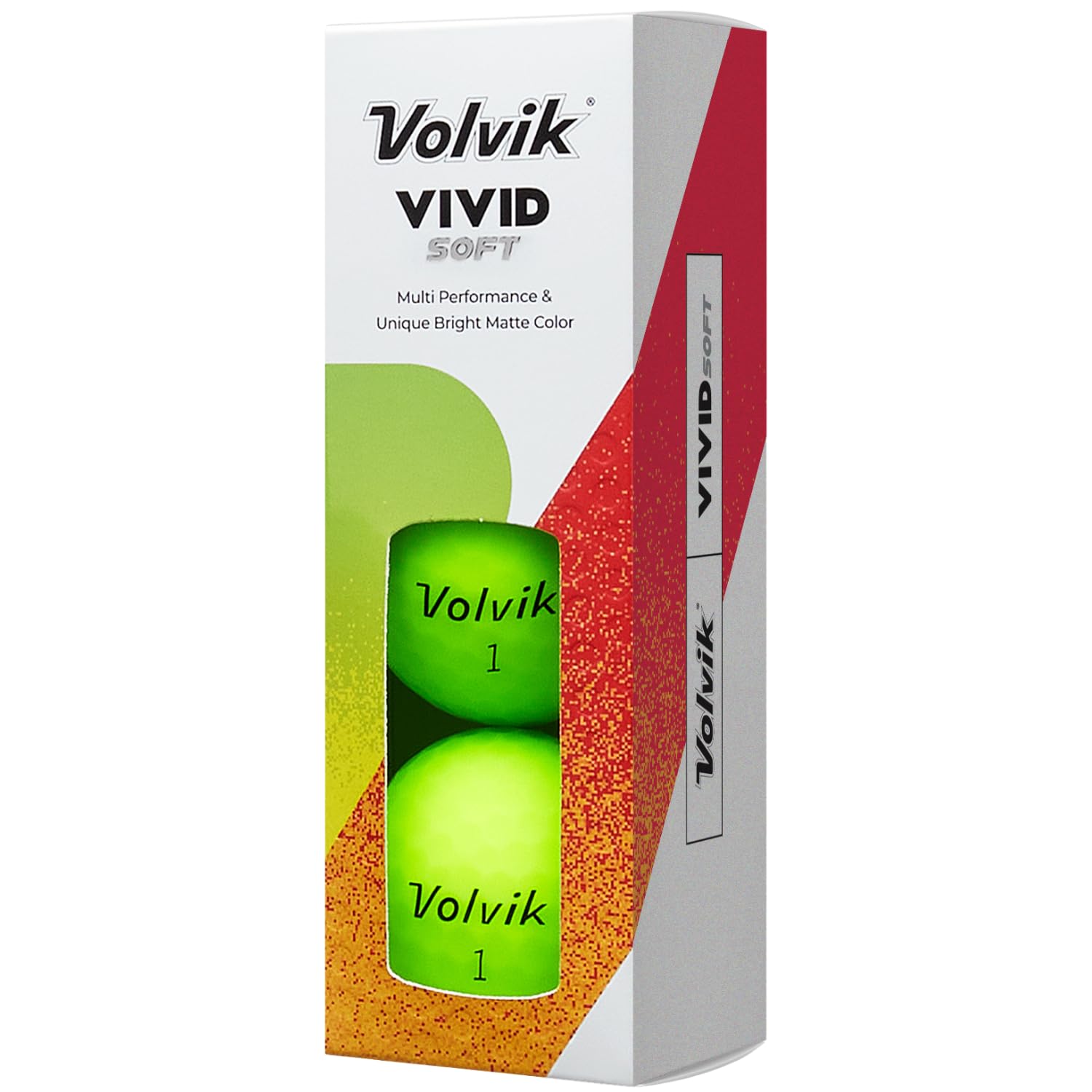 Volvik Lebendige, weiche, Matte Oberfläche, Sortiert (grün, orange, rot, gelb) Golfbälle (EIN Dutzend)