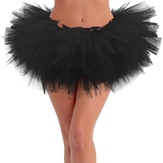 Tutus for Women Adult Tutu Skirts for Women 5 Layers Tulle Skirt Halloween Tutu Womens Tutu Skirt 80s Costumes for Women