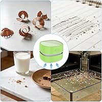 Vista 3 de ODISTAR Aspiradora de Escritorio, Mini Barredora de Polvo de Mesa, Ahorro de Energía con Función de Apagado Automático, Alta Resistencia hasta 400