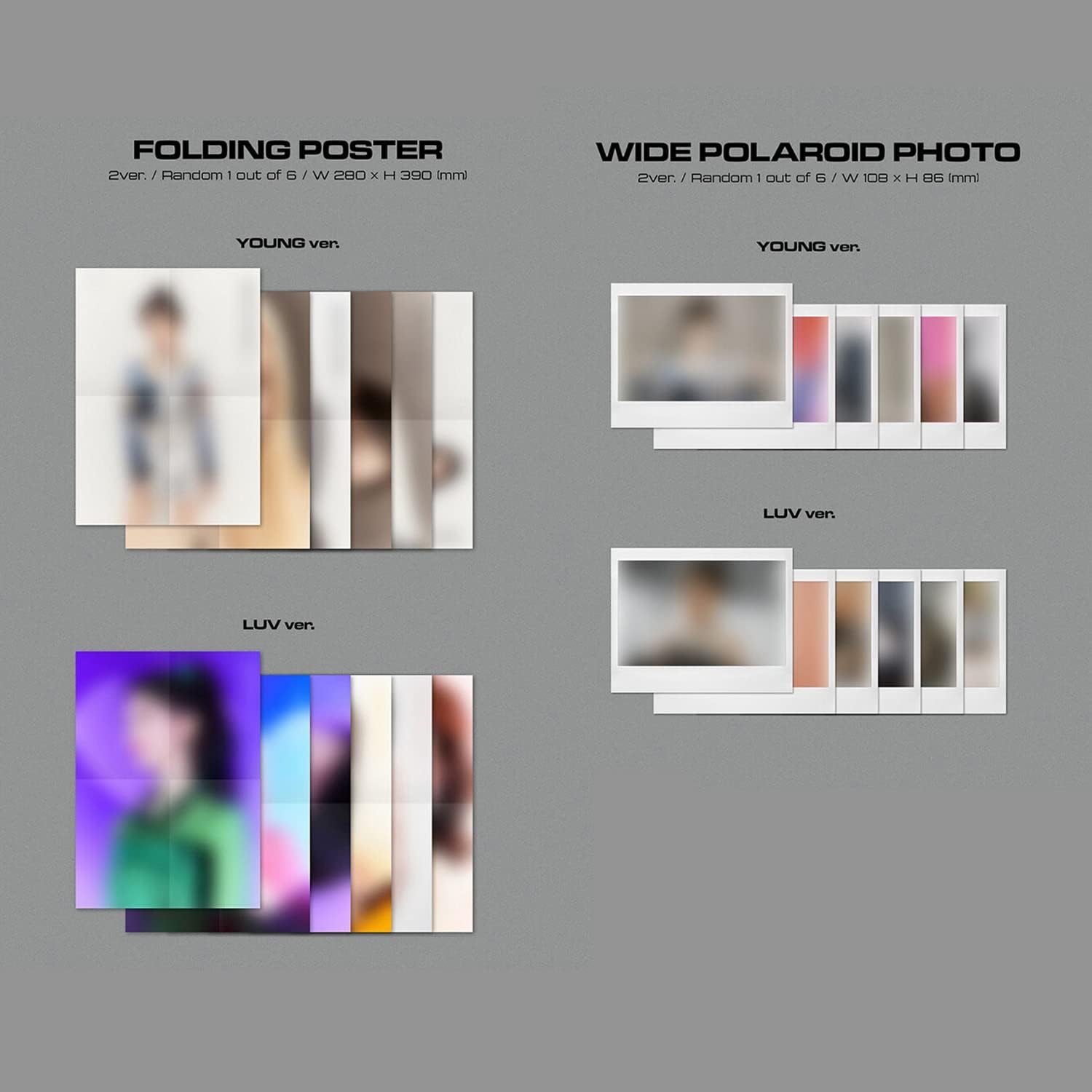 STAYC - 2st Mini Album [Young-LUV.COM] (LUV Ver.) Photo Book+Holder+CD+CD Tray+Folding Poster+Wide Polaroid Photo+Photo Card+Stayc Official Fragrance Card+Lettering Tattoo Sticker+AR Photo CardL8