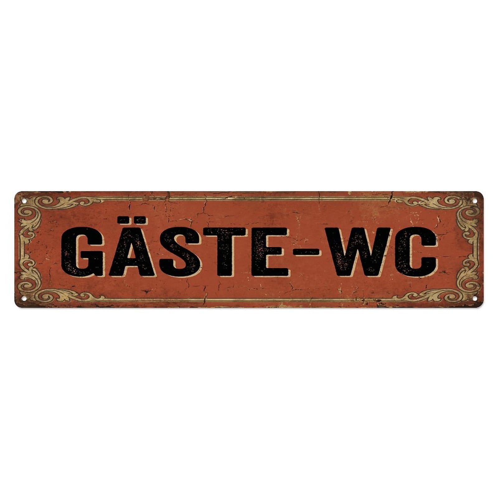 Vintage Nostalgic Pub Restroom 1 Toilet(WC) Door Metal Tin Sign Plaque Wall Decor for Cafe, Club Bar, Office, Home Garden Metal Poster 4x16Inch