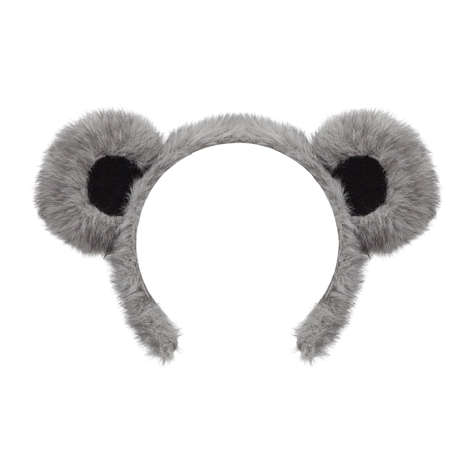 Pjeghbvop Bear Costume, Cosplay Costumes, Faux Fur, Bear Ears, Headband, Short Tail for Halloween, Fancy Dress, Party Props, Halloween Cosplay Costume, Bear ear dark grey, One Size