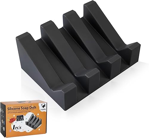 Jaboneras, jabonera de ducha de silicona con Drianage, soporte para jabón en barra y ahorro de cascada autodrenante para mantener tu jabón en barra