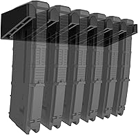 Vista 1 de RUSFOL Soporte de pared PMAG estándar de ABS sólido 6X, soporte de mag, estante de almacenamiento de revistas caseras