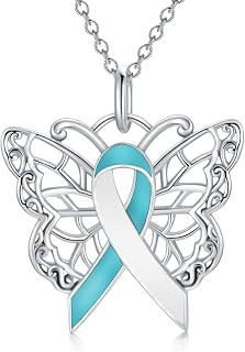 Sterling Silver Cancer Awareness Necklace Cancer Survivor Gifts for Women