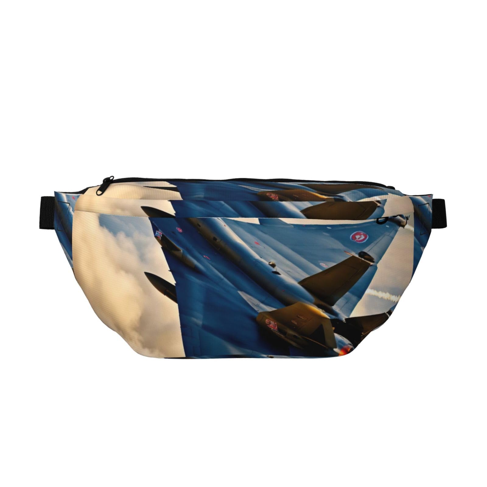 Sac banane de course léger imprimé avions de chasse et sangle ajustable - 8