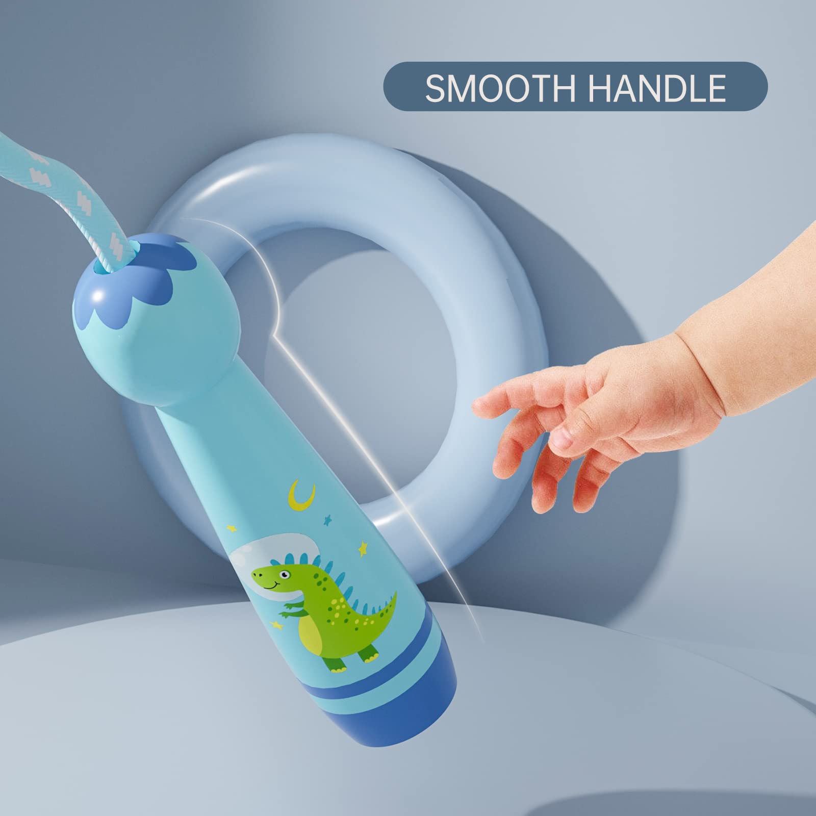 Corda Per Saltare Con Manico In Legno E Disegno Coccinella - Giochi In Legno