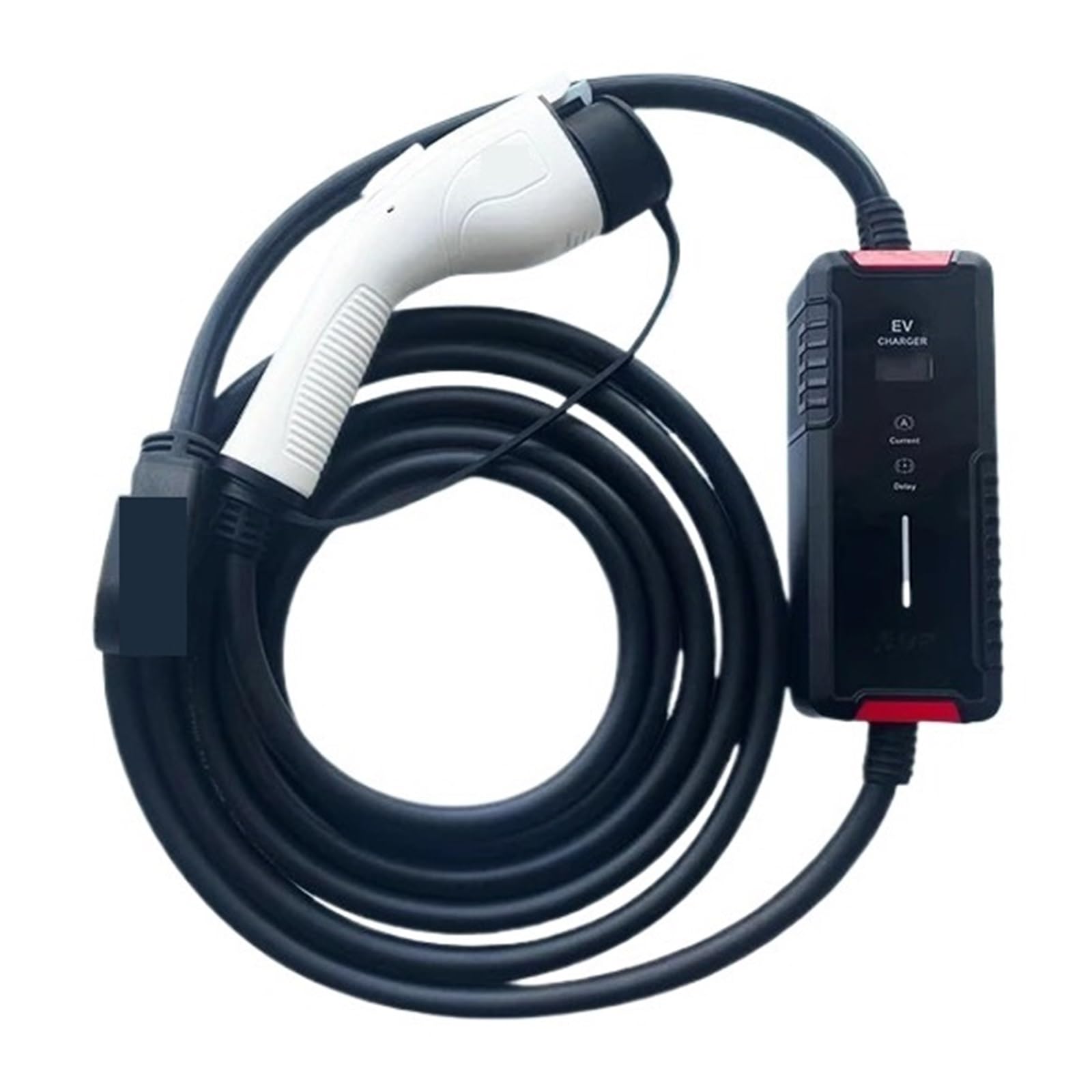 Cargador De Coche Tipo 1 Nivel 2 16/32A 3,5/7KW Estación Carga Rápida For Vehículos Eléctricos EV Portátil For El Hogar Recarga Segura(32A7KW-5M)