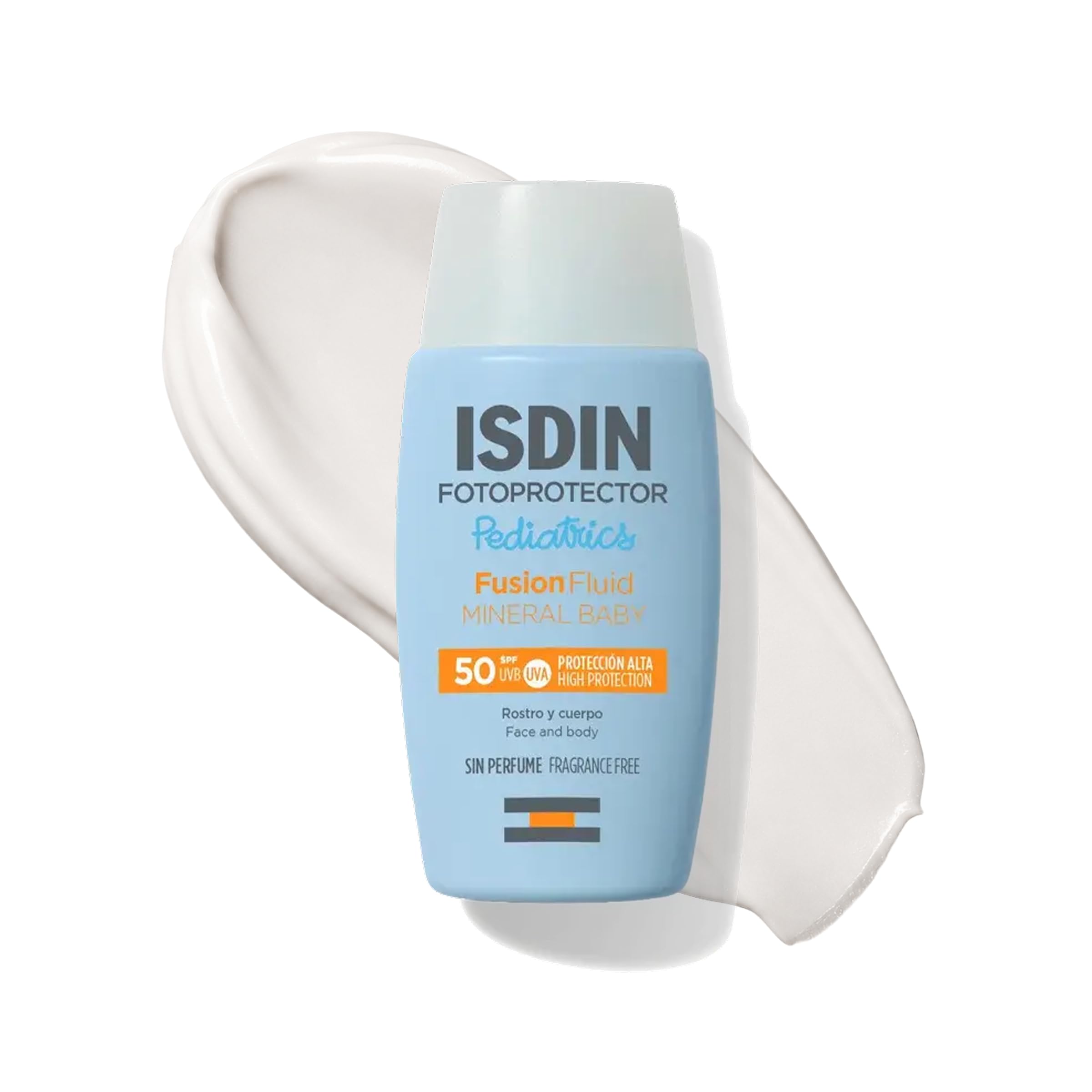 ISDIN Fotoprotector Fusion Fluid Mineral Baby SPF50 (50ml) | 100% mineral sunscreen specially formulated for children and babies' fragile skin