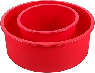 2個 シリコンケーキ型 耐熱ノンスティック丸型ベーキングパン チーズケーキ用小型ケーキ型 ムース ビスケット対応電子レンジ オー