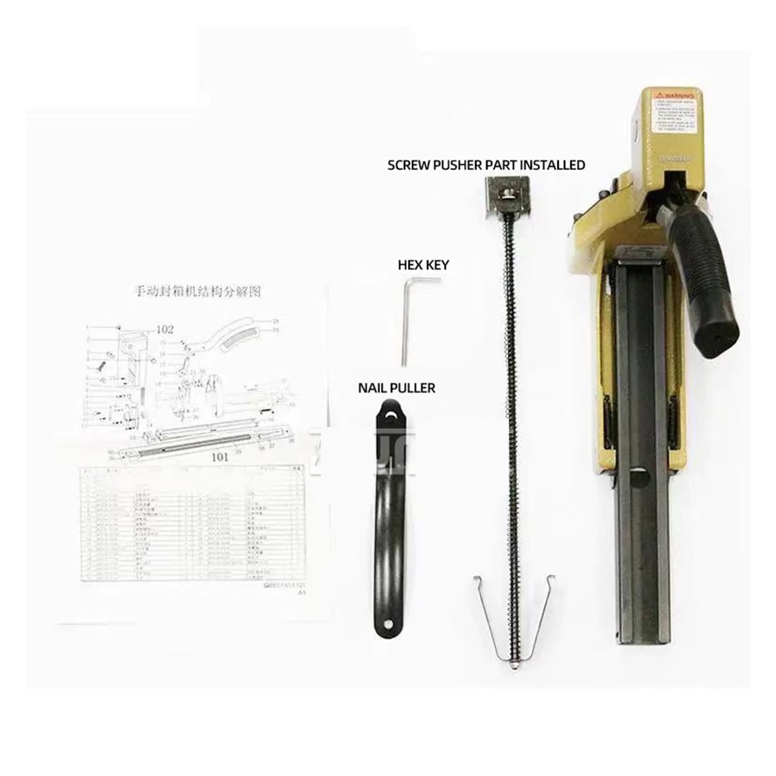 Agrafeuse Manuelle for boîtes en Carton, Machine à sceller de 1 à 3/8 Pouces, Plus Proche for Les agrafes de 16 à 18mm HB3518 Outils de cerclage(3518)