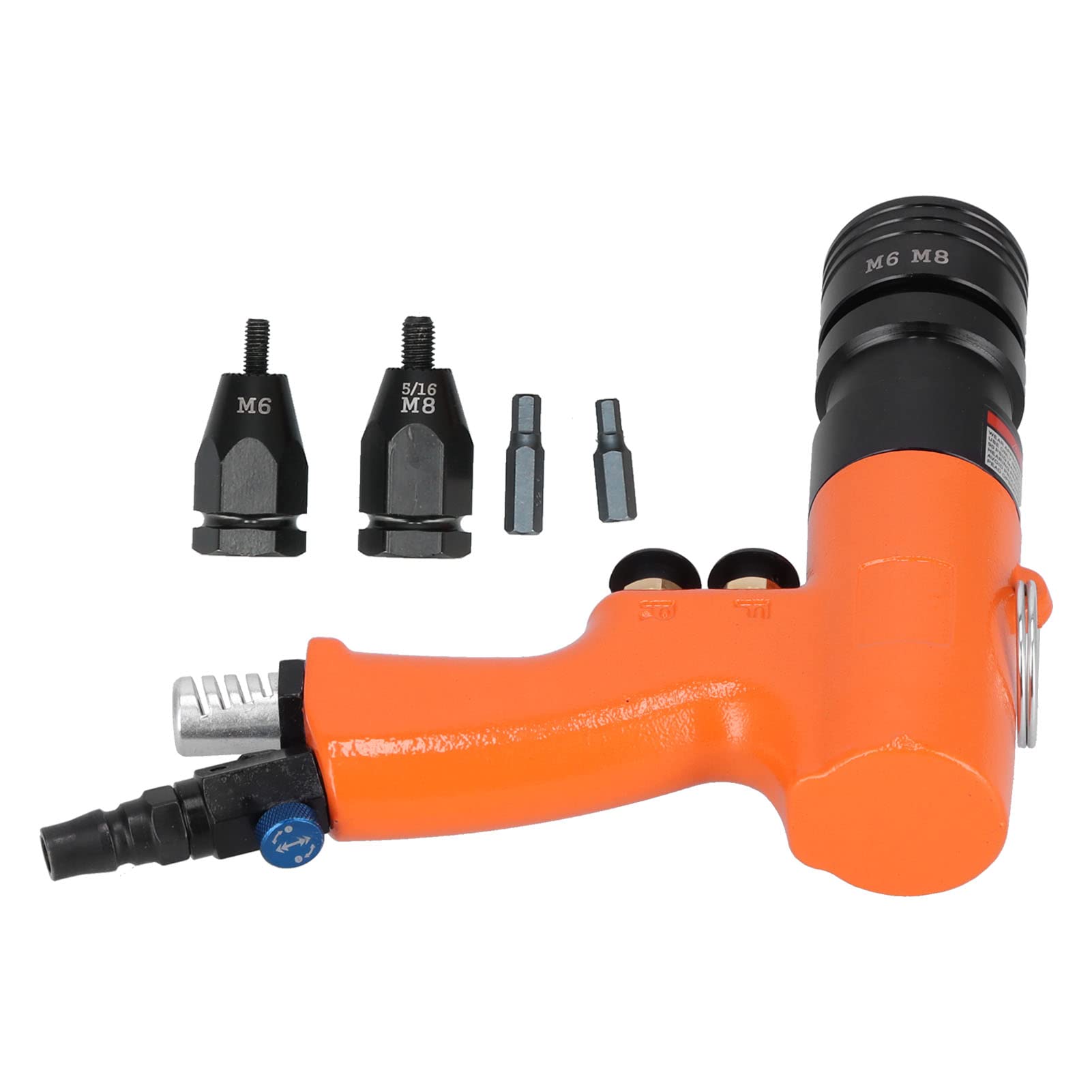 FTVOGUE Pistola Remachadora Neumática Pistola de Tuerca de Extracción de Aire de Acero de Aleación KV 7803E 600 Rpm 0,6 a 0,8 MPA M6 M8 para Decoración, Instalación, Reparación y Usuarios de Fijación