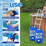 2 Packs Universal Pool Ladder Poids - 500D PVC Poids de l'étape de la piscine imperméable, 10L Sacs à sable pliables Poids pour piscine à l'extérieur Poids de l'escalier de piscine, sable de remplissage facile et rapide