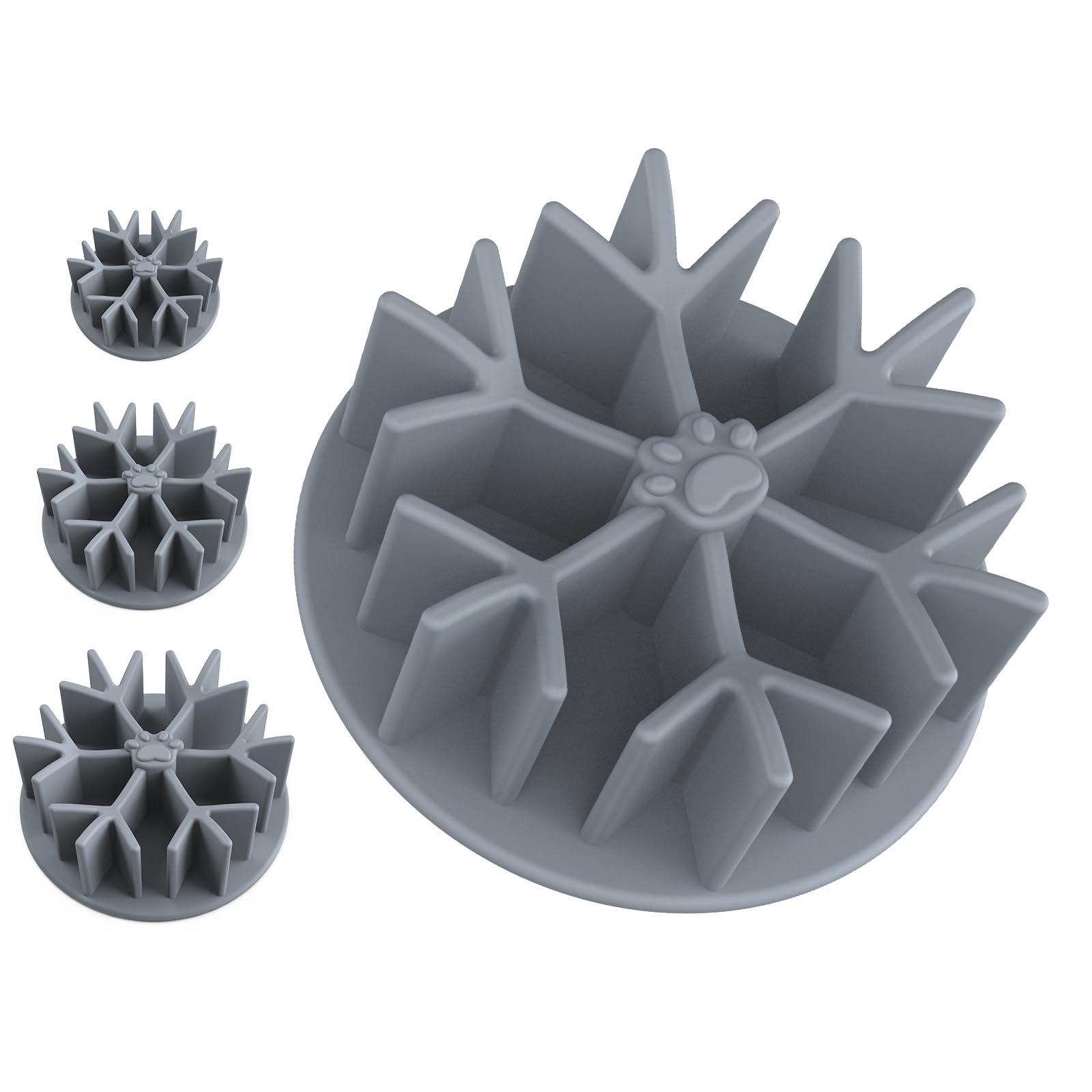 AnkiloUpgraded Dog Slow Feeder for Slow Down Eating, Insert Slow Feeder Dog Bowl, with 27 Strong Suction Cups, Easy to Clean, Silicone Slow Eating Bowl for Dogs, M Size