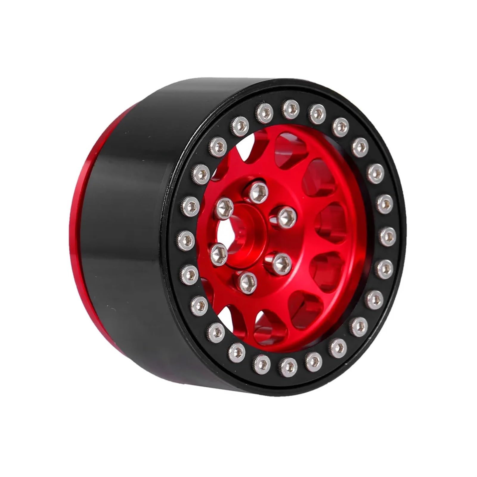 RC Pneus Jante Compatible avec Traxxas pour Hsp pour Redcat pour pour Tamiya pour Axial SCX10 pour HPI 4 Pièces en Métal 1.9 Beadlock Jante De Roue Moyeu Pièces De Voiture RC