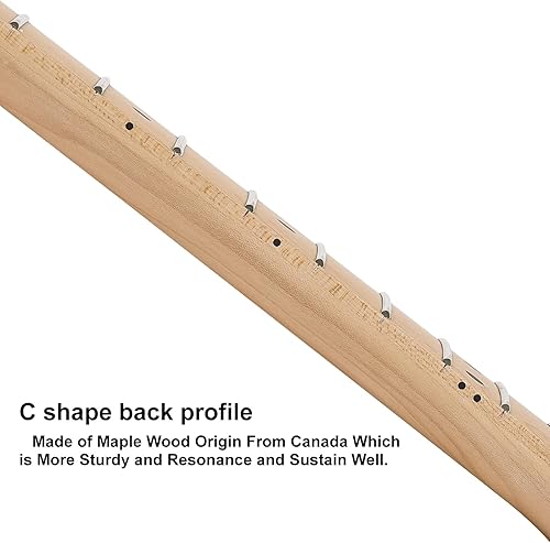 Miniatura 4 de Guitarra cuello 22 trastes arce diapasón guitarra cuello guitarra DIY piezas reemplazo para estilo ST