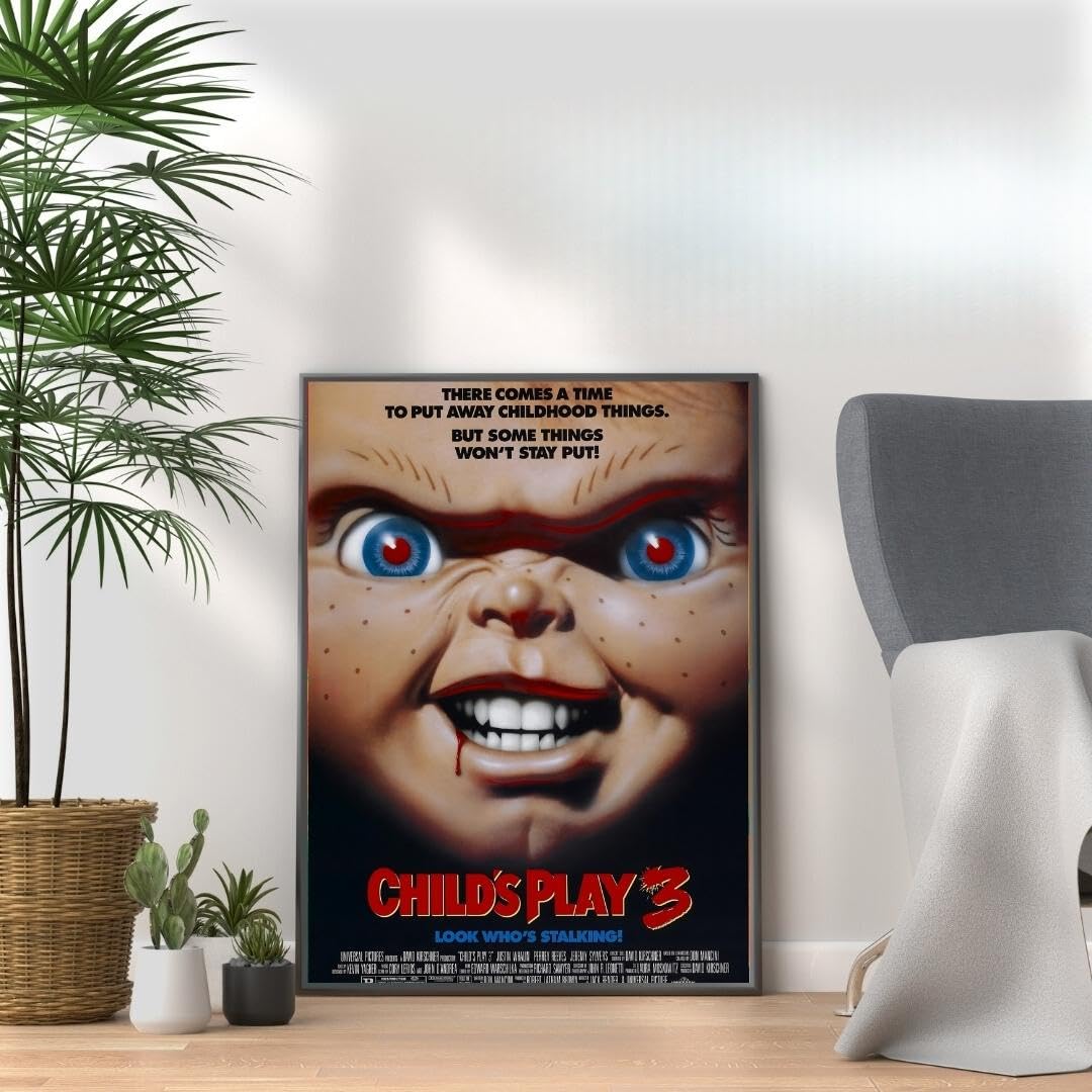 Horror Movie Poster Prints, Scary Film Wall Art, Halloween Decor, Horror Room & Home Cinema Wall Decor (CHILD'S PLAY 3, A4 Print Only (30x21cm))