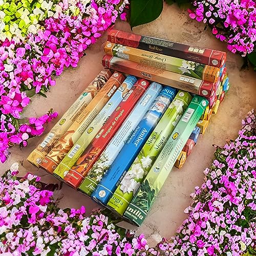 STL Assorted 20 Flute Brand Incense Sticks (20 x 20 sticks) 400 sticks | 20 Different Fragrancese | Aromatherapy | Meditation | Relaxation | Hand Made In India | (Assorted 20)