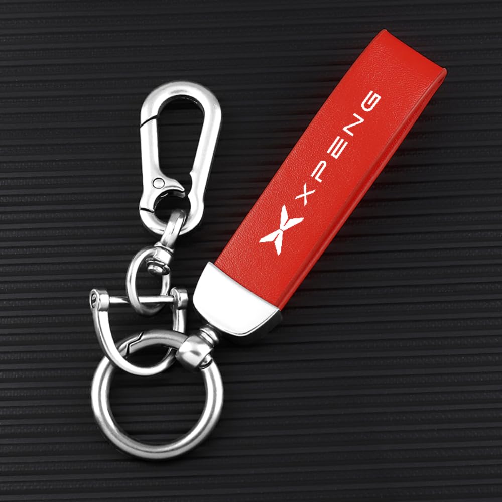 KHGFRX Car Zinc Alloy leather Key Rings, for Xpeng p7i g6 x9 p5