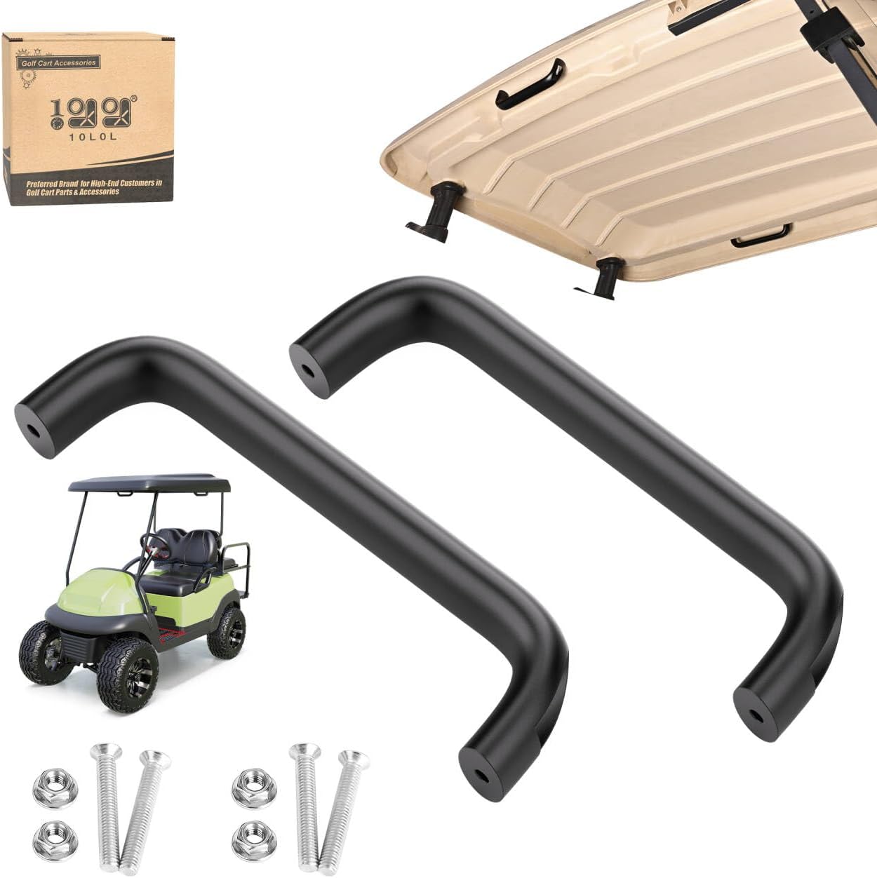 10L0L Universal Golf Cart Roof Grab Handle Compatible with EZGO/Club Car/Yamaha Golf Cart or Truck Tractor Black