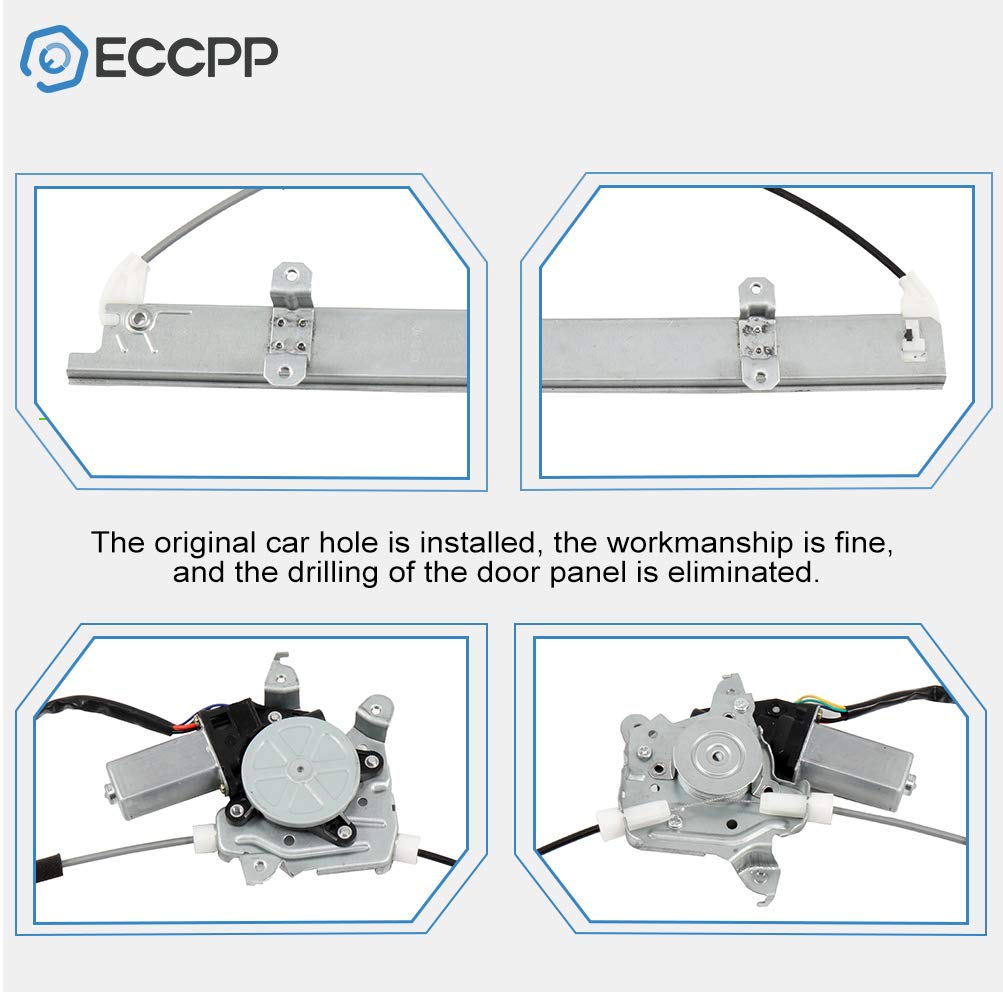 ECCPP Front Left Driver Side Power Window Regulator with Motor Assembly Replacement fit for 1998-2004 For Nissan Frontier 2000-2004 For Nissan Xterra Replace 80721-3S500 741-681