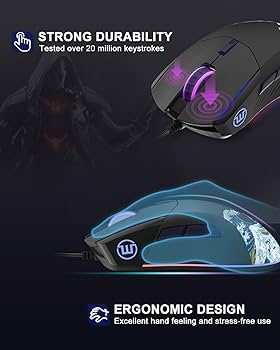Amazon.com: COSTOM Womier G705 USB Wired Gaming Mouse for PC
