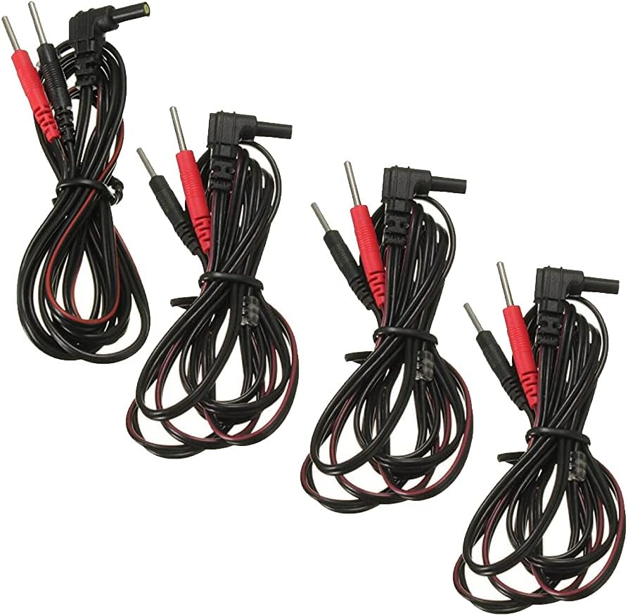 VeniCare 4pcs Replacement for Tens Unit Lead Wires for Intensity 10 Tens 2500 3000 EMS 7500 Twin Stim