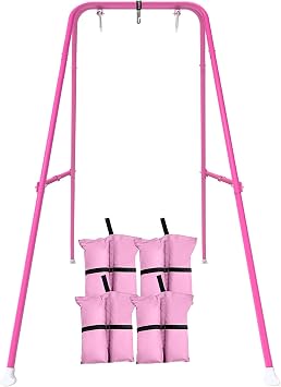 Swing Stand for Kids, A-Frame Foldable Metal Frame