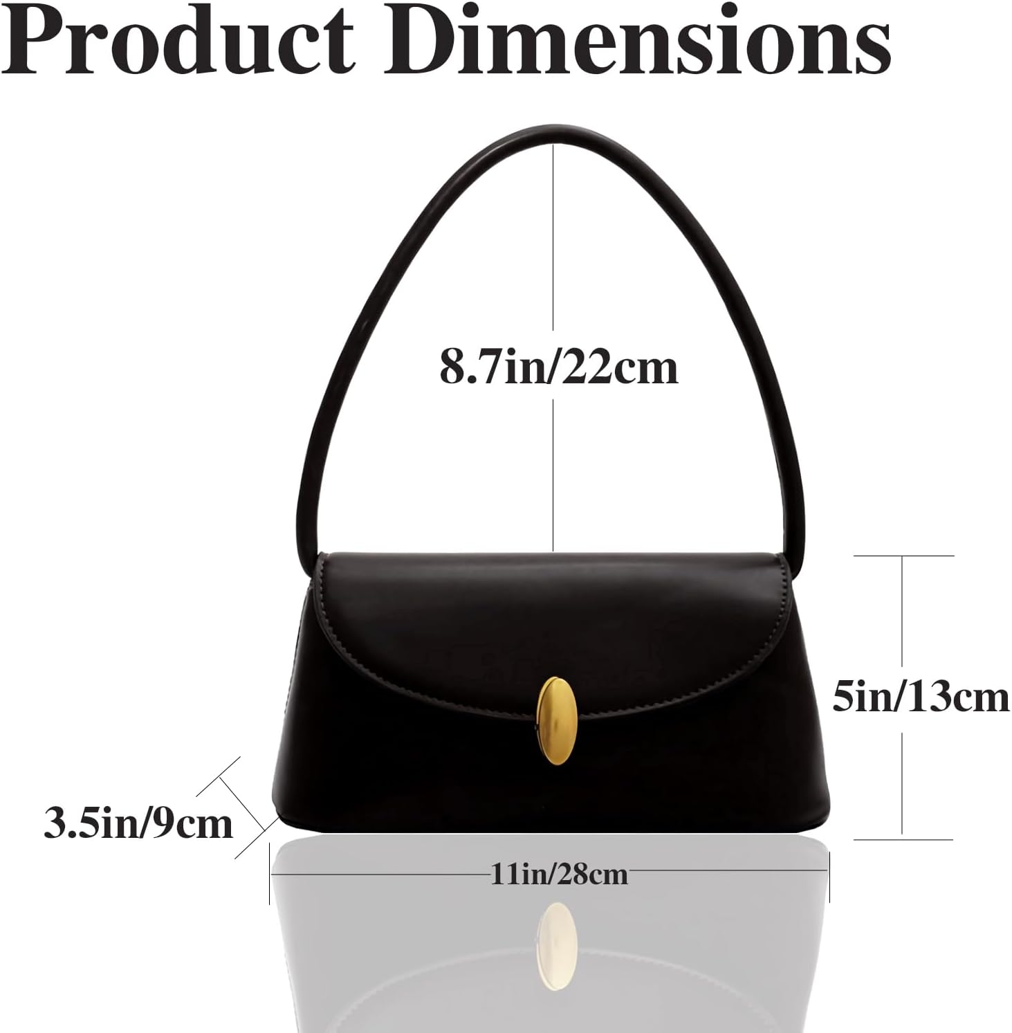Retro Shoulder Bag for Women, Leather Small Tote Handbag Hobo Cute Clutch Shoulder Purse, Vantage Design - Image 5
