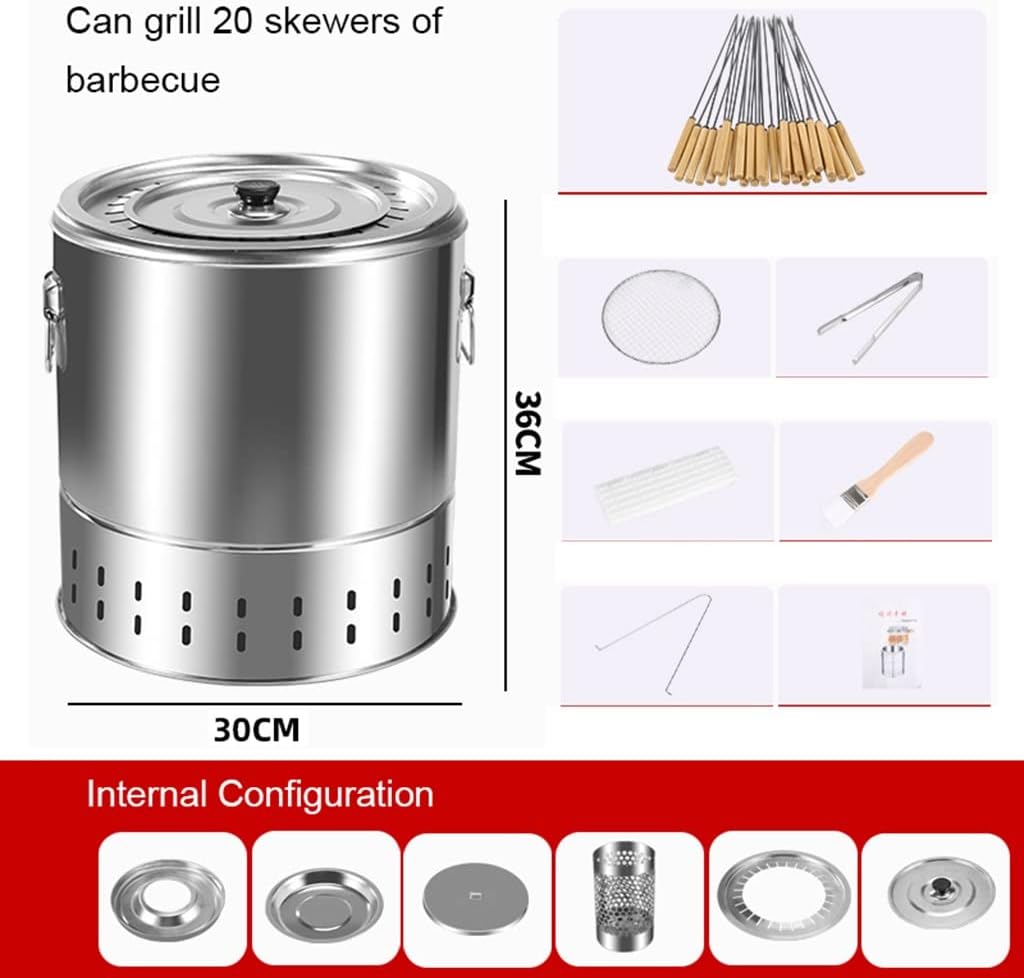 20-28 Smokeless Kebab Grill Machine, Vertical Rotisserie Oven,5-6 Minutes Quick b aking, Oil and Carbon Separated, for Indoor and Outdoor