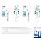 4X Spin Sensitive Toothbrush Dual Clean Cross Replacements Attachments Brush Heads Refill Accessories Compatible with Oral B 4732 3733 4734 Rotating Power Toothbrush Heads & Crisscross Bristles