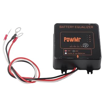 Solar System Battery, Battery Equalizer Battery Voltage Balancer Charger 2 X 12V Solar System Balancer with Reverse Connection, Battery Chargers