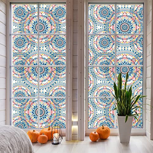 Image of CVANU Window Film Privacy Heat-UV Protection Self-Adhesive Window Glass Film Viny Sheet Multicolor Size(23inch X 75inch) C168