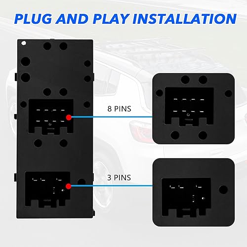 Miniatura 4 de Interruptor de ventana eléctrica Master del lado del conductor 5L1Z14529AA para Ford F150 2004 2005 2006 2007 2008, para Ford Expedition 2003 2004