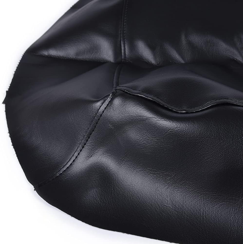 G-PLUS Black Motorcycle Seat Cover, Compatible with Yamaha Grizzly 2007 2008 2009 2010 2011 Marine Vinyl 700