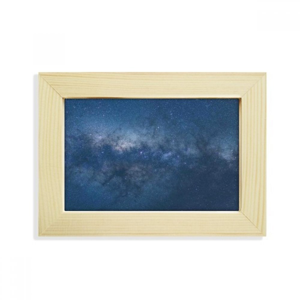Marco de la foto del arte 5x7 pulgadas galaxia oscura y estrellas azules para mesa