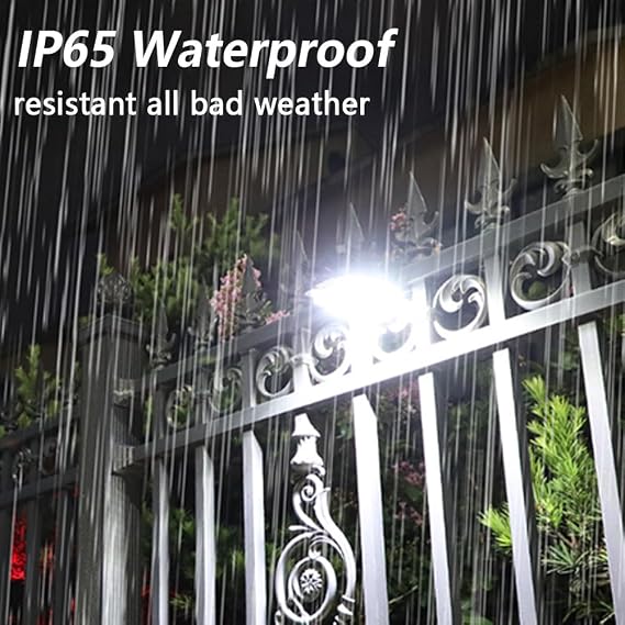 Solar Clip On Lights Outdoor 2 Pack, 2-in-1 Solar & USB Rechargeable, 3 Modes Motion Sensor Security Lights, Waterproof Solar Powered Clip Lamp for Fence,Garage,Patio,Garden,Camping