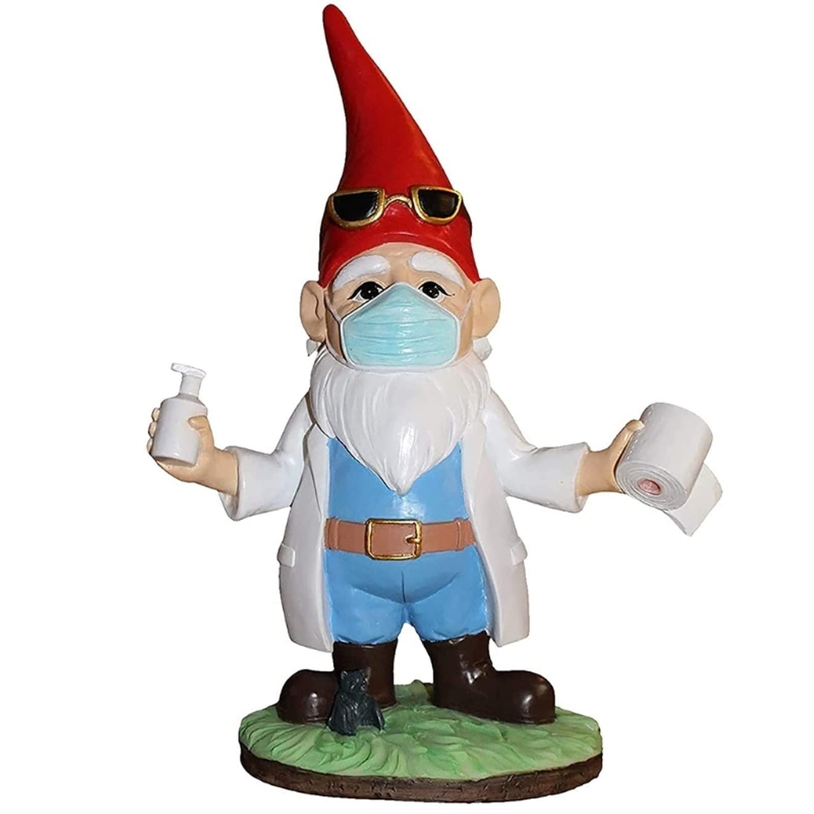 Tqcplfdiddo Funny Garden Gnome Decorations Outdoor Doctor Statue Fairy Garden Dwarf Figurine