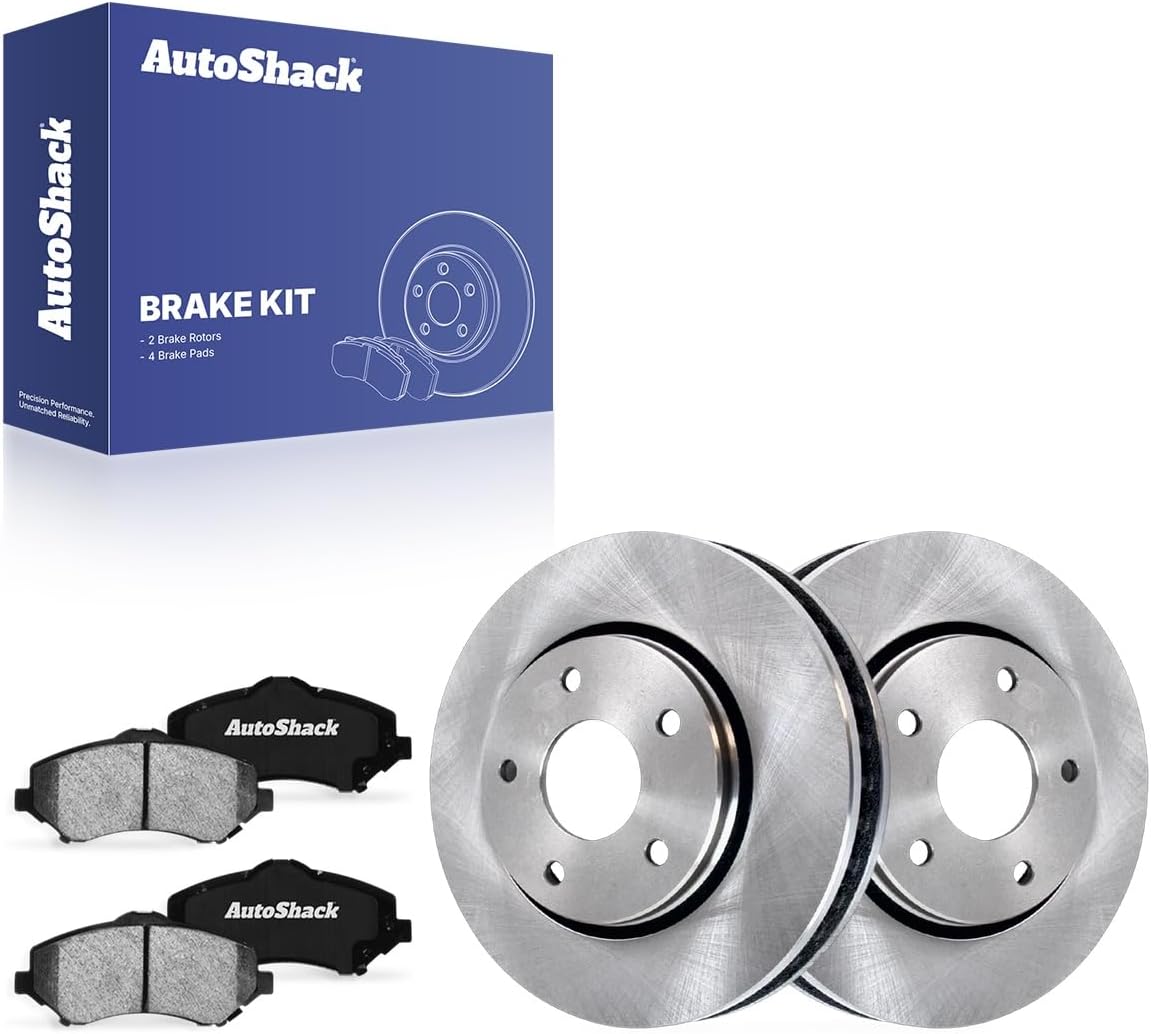 AutoShack Front Brake Rotors & Ceramic Pads for Dodge & Chrysler, Journey 2009-2013 Town & Country 2010-2011, FWD AWD L4 2.4L V6 3.3L 3.5L 3.6L 3.8L 4.0L - 11.89" (302 mm), 5-Lug
