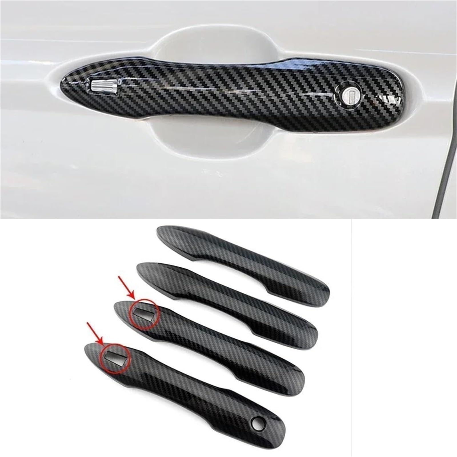 NOHEEU Car Door Handle Cap Decorative Outer Cover Shell for Toyota for Prius 2016-2024(Style 2)