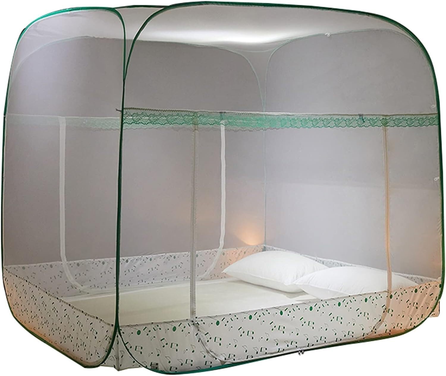 Moustiquaire de camping portable et lit 1.5m pour nuits d'été douces