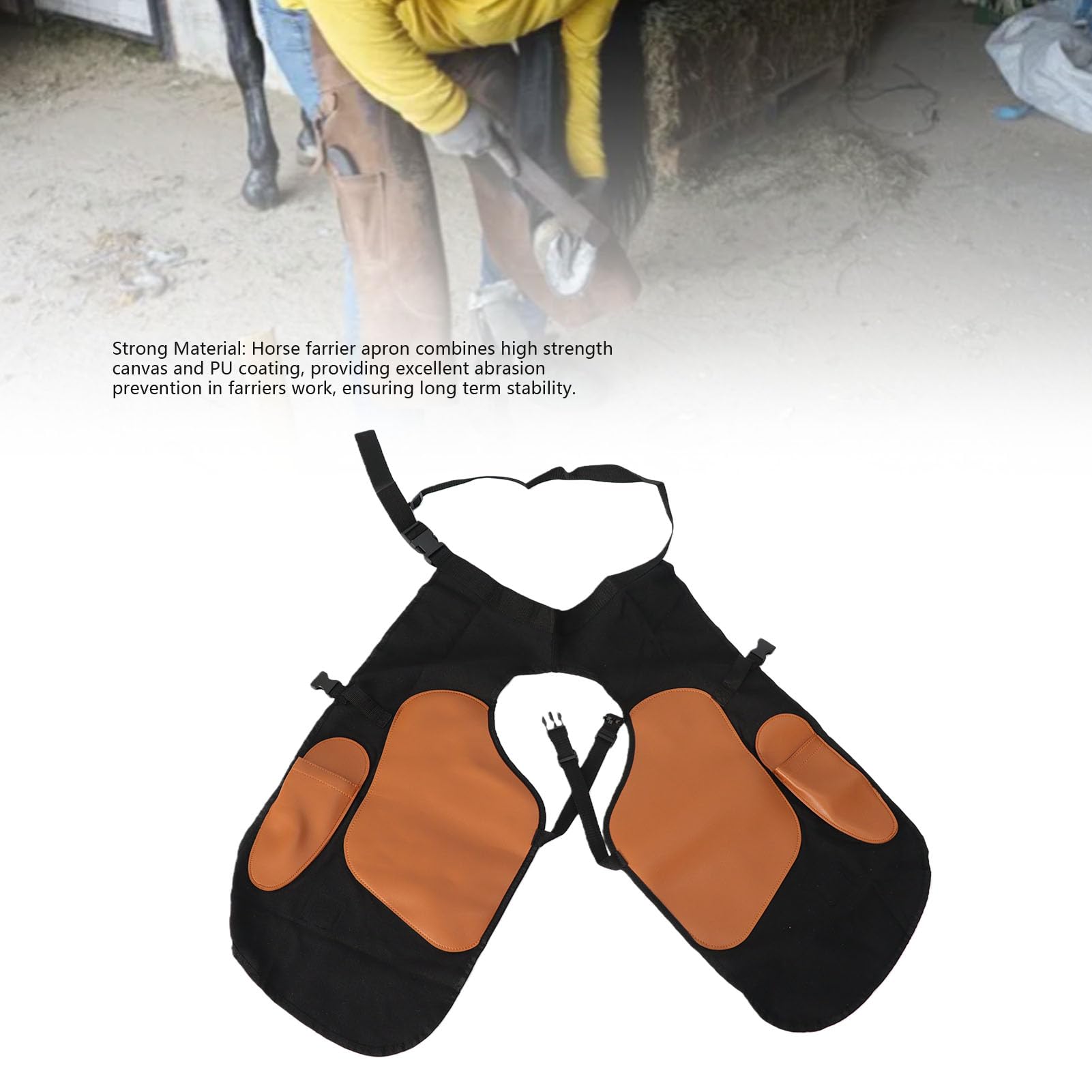 Jectse Grembiule da Maniscalco Equino, Grembiule Regolabile in Tela